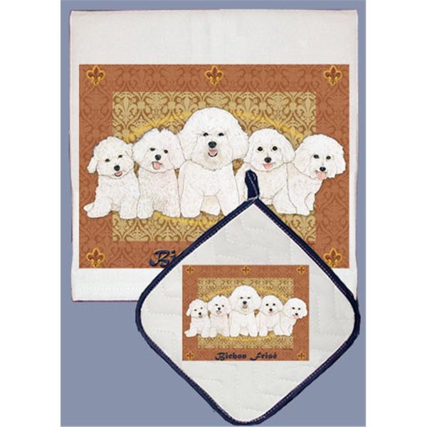 Bakebetter Dish Towel and Pot Holder Set - Bichon BA2633750